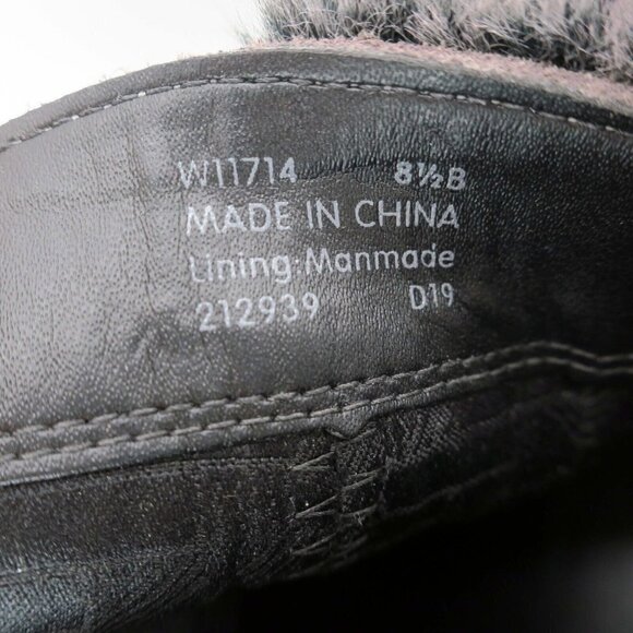 Cole Haan Coralie Wedge Waterproof Suede Gray Faux Fur Boot W11714 Women's 8.5B - Picture 5 of 5